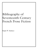 Bibliography of Seventeenth-Century French Prose Fiction Cover