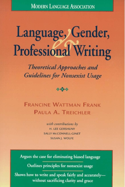 Language, Gender, and Professional Writing Cover