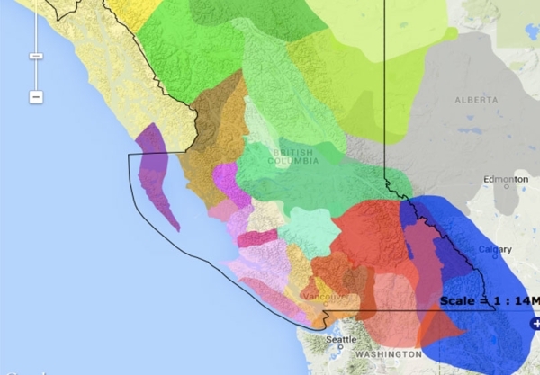 Fig. 4. From First Peoples&rsquo; Language Map of British Columbia.