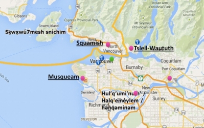 Fig. 9. A street view of Vancouver, from First Peoples&rsquo; Language Map of British Columbia.