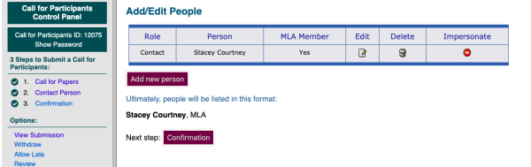 screenshot of web interface